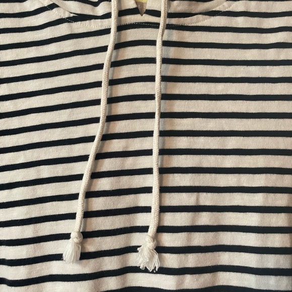 Striped Hooded Light- Weight Sweatshirt - Picture 2 of 8